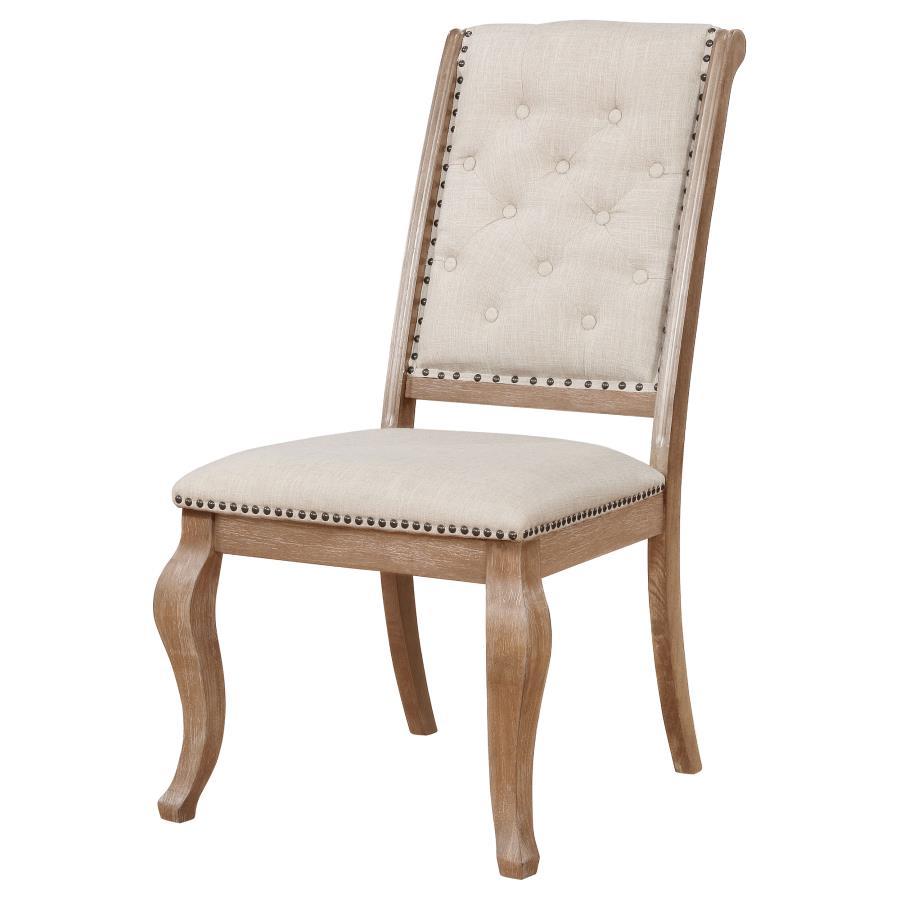 Upholstered Dining Chairs with Button Tufted Back,