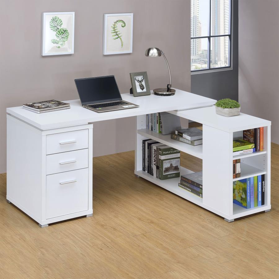 Yvette 3-Drawer L-Shape Computer Desk