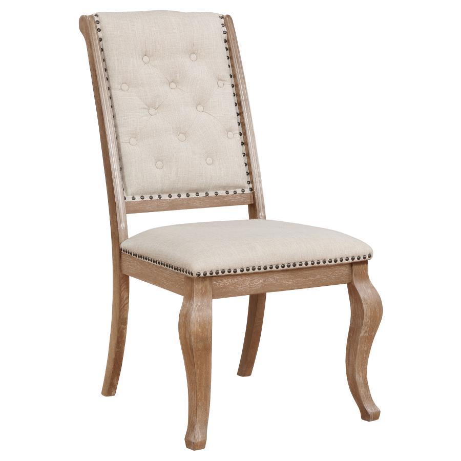 Upholstered Dining Chairs with Button Tufted Back,