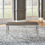 Ocean Isle Bench with Two-Tone Finish, Fully Wooden Seat