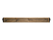 Rustic Brown Pine Bed Rails with Multi-Step Lacquer Finish