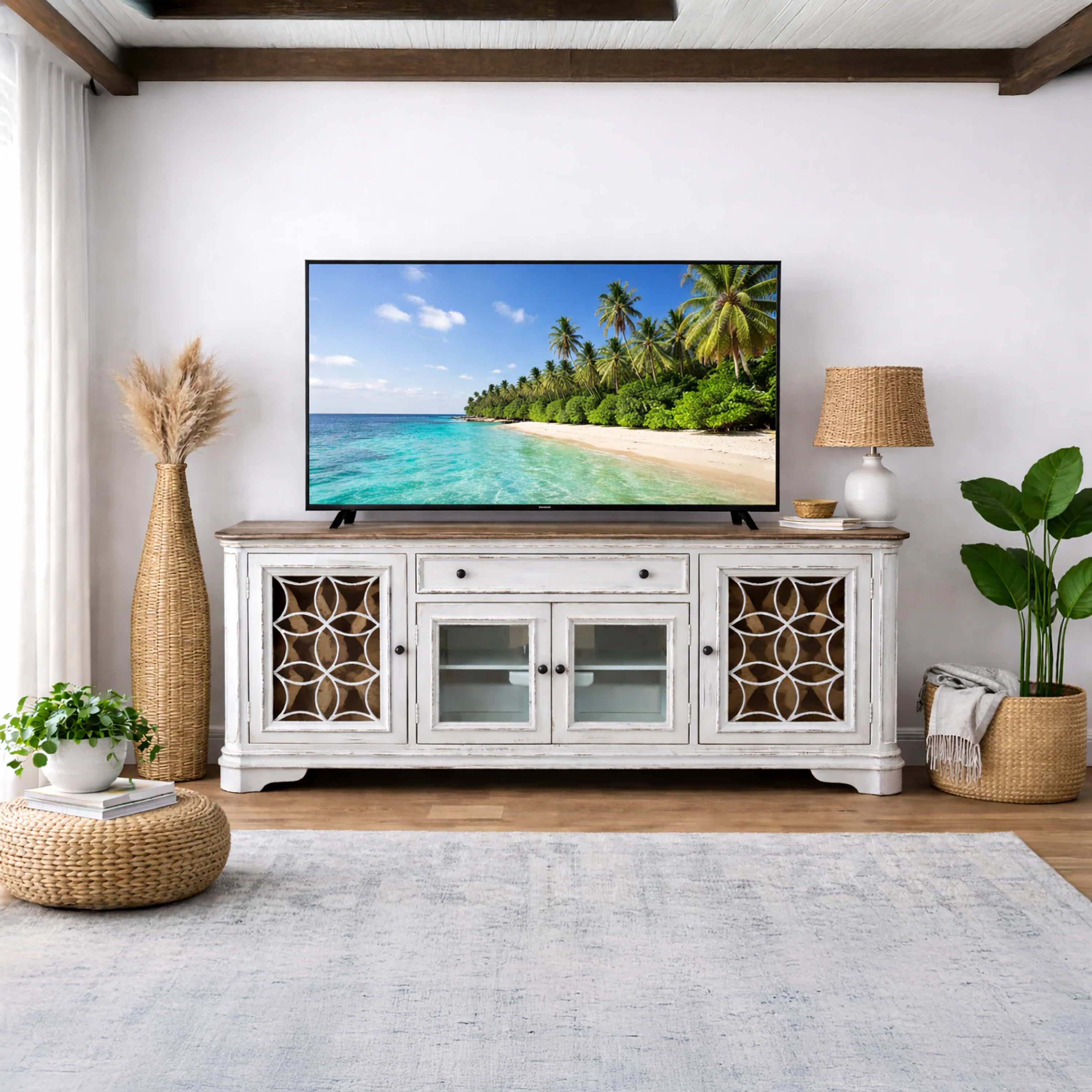 Magnolia Manor 74-Inch Traditional TV Stand