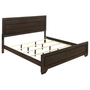 Kauffman - Wood Panel Bed in Dark Cocoa