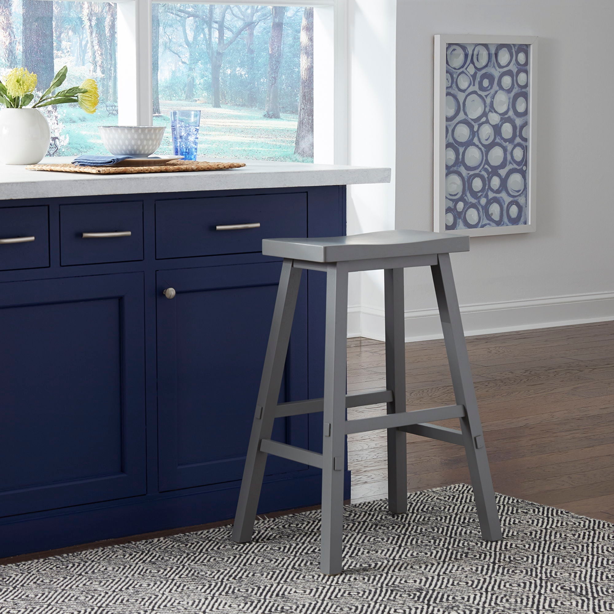 Creations II 30" Sawhorse Stool with Contoured Seat