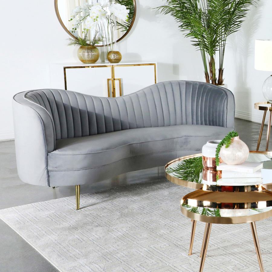 Sophia Upholstered Channel Tufted Loveseat