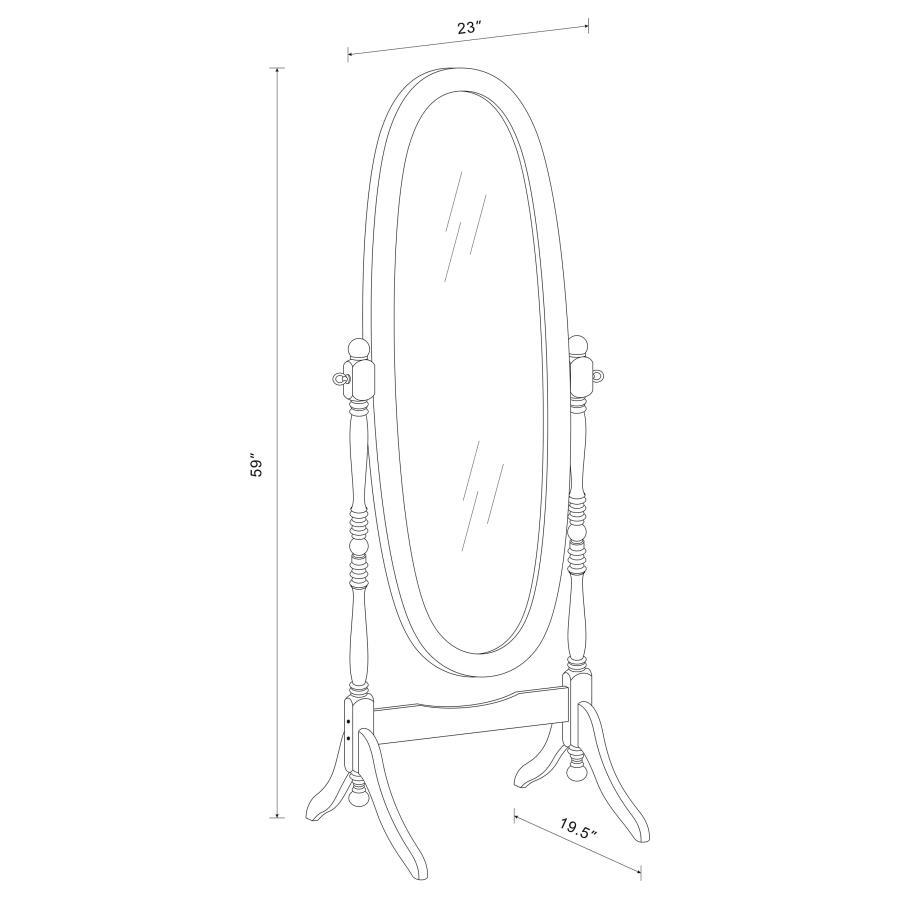 Foyet Wood Adjustable Full-Length Cheval Mirror