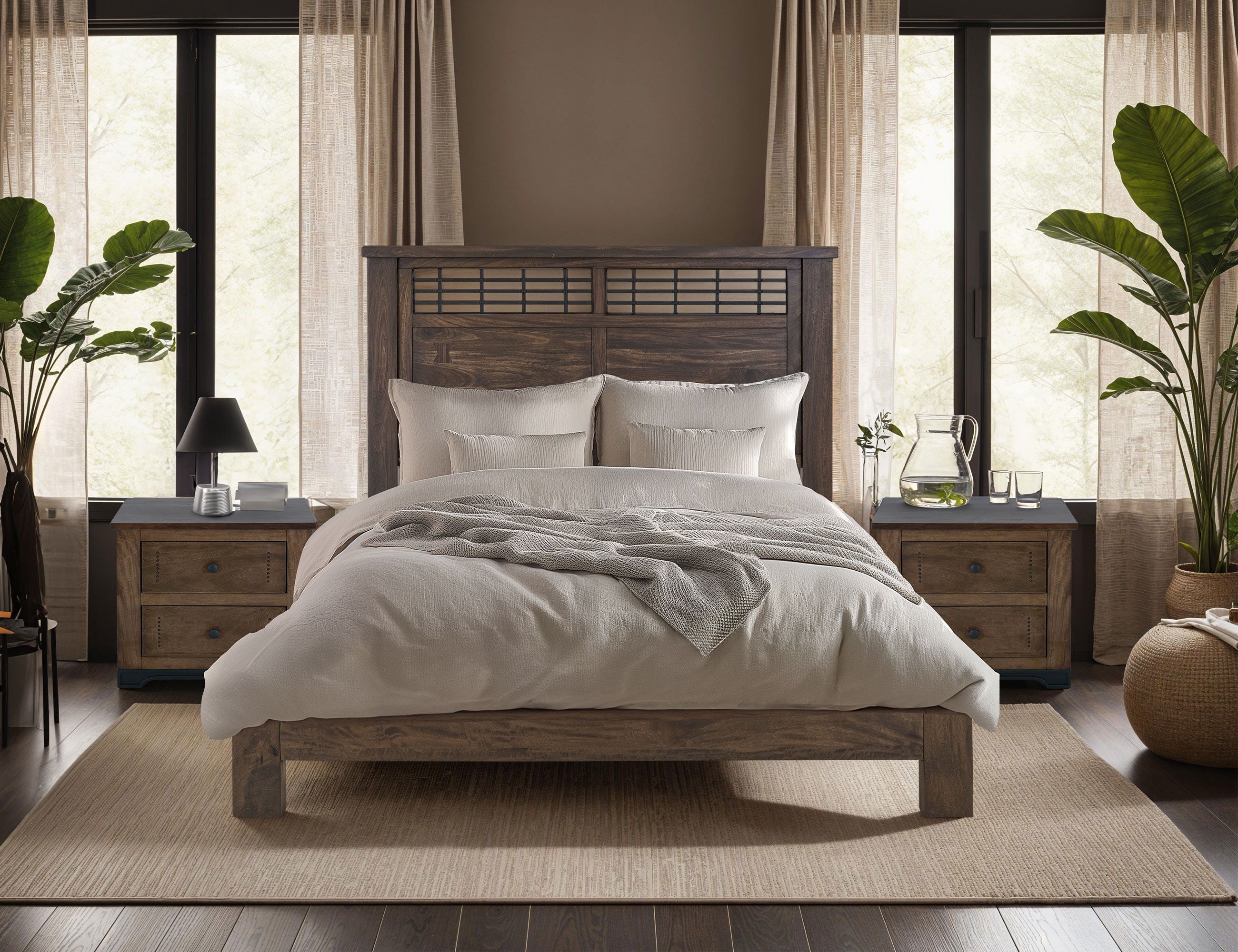 Parota III 2 Drawer, Nightstand in Barrel Brown