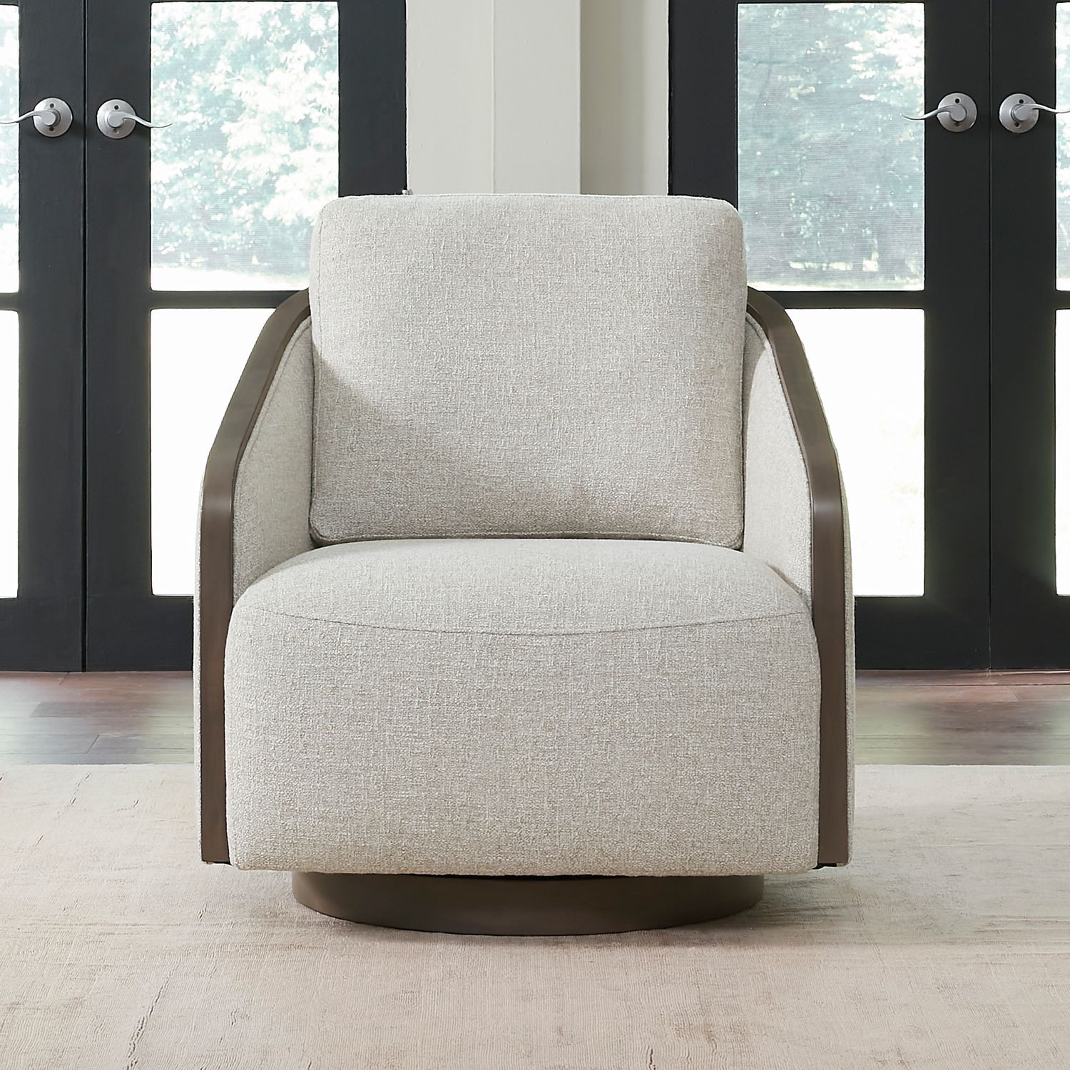 Nora Upholstered Swivel Accent Chair