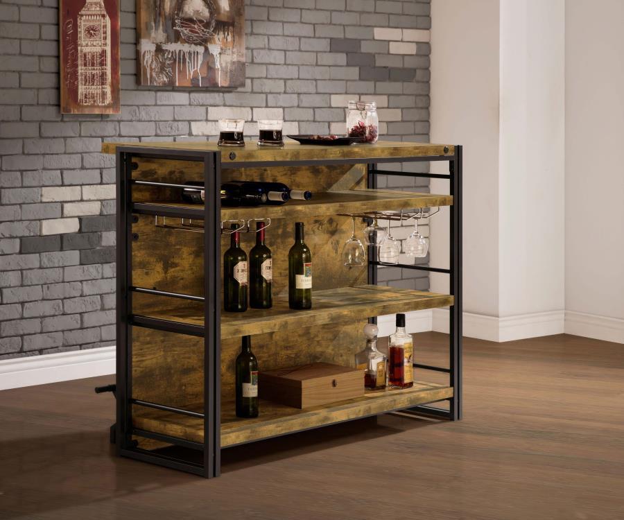 Renaldi 3-Shelf Home Bar Wine Cabinet
