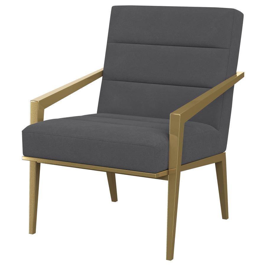 Kirra Upholstered Metal Arm Accent Chair