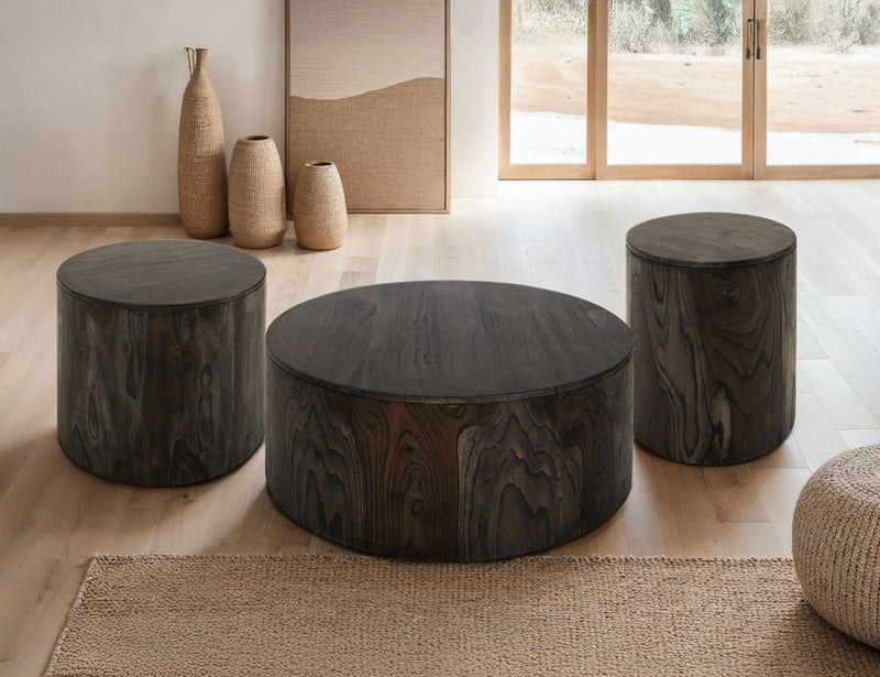 Balam End Table – Oil Black Mango