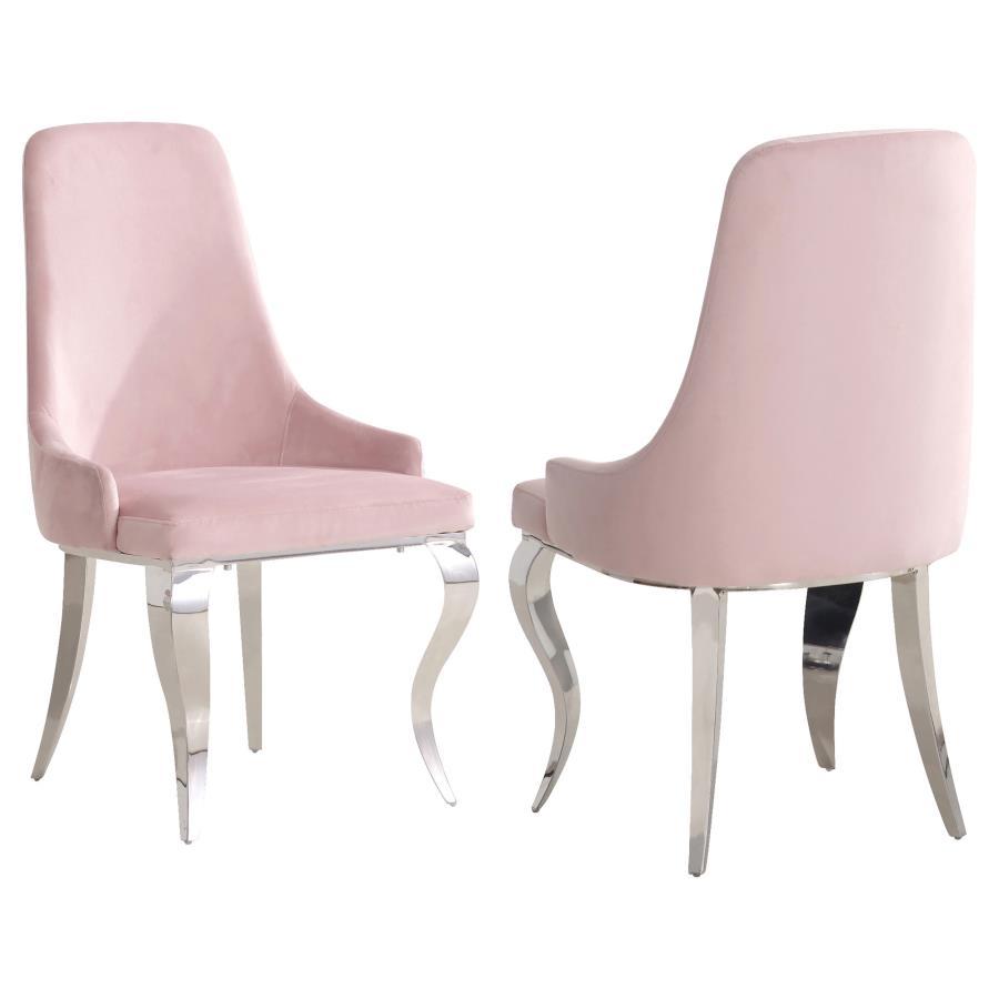 Antoine Velvet Upholstered Dining Side Chair Set of 2