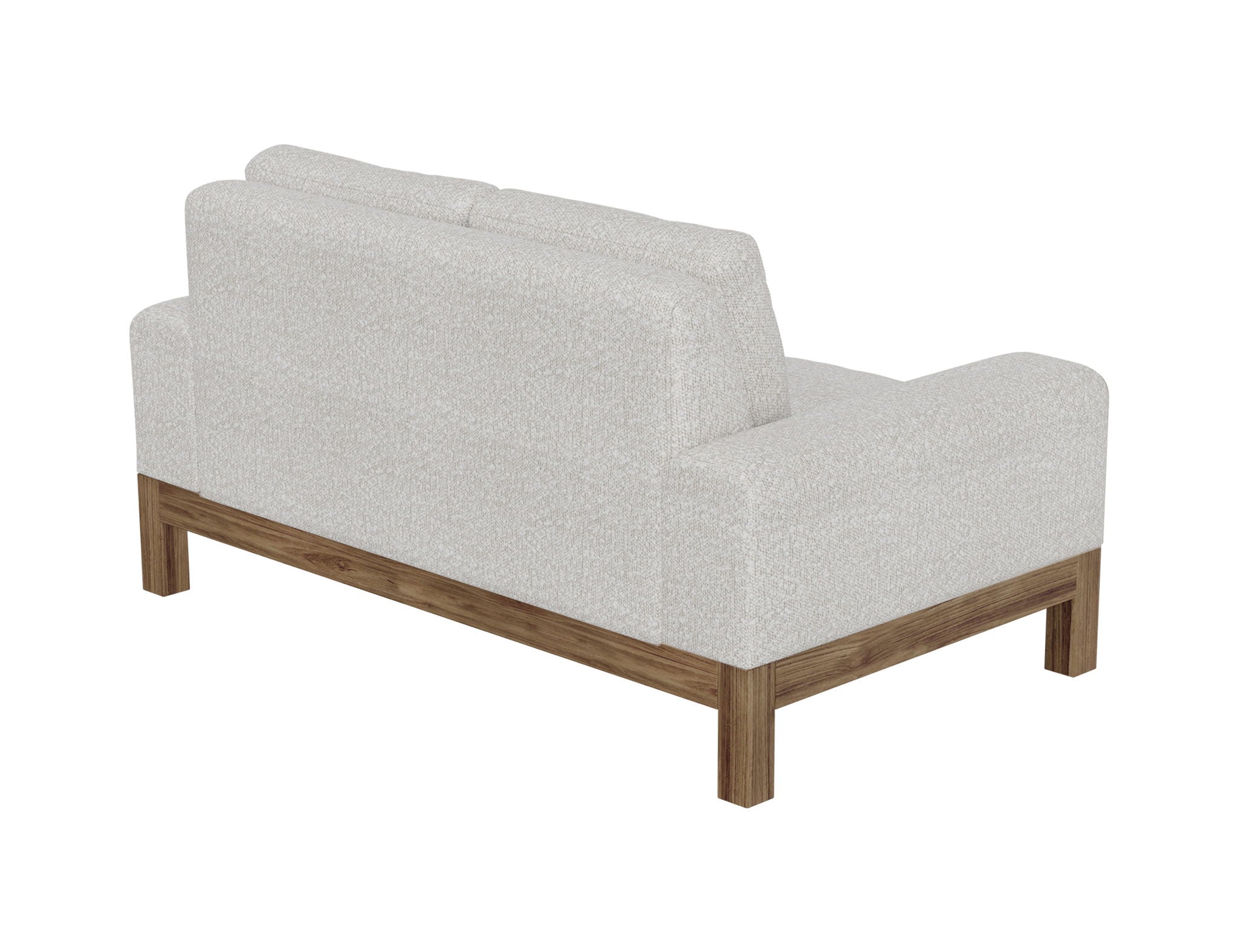 Sedona Light Cream Loveseat with Wooden Frame