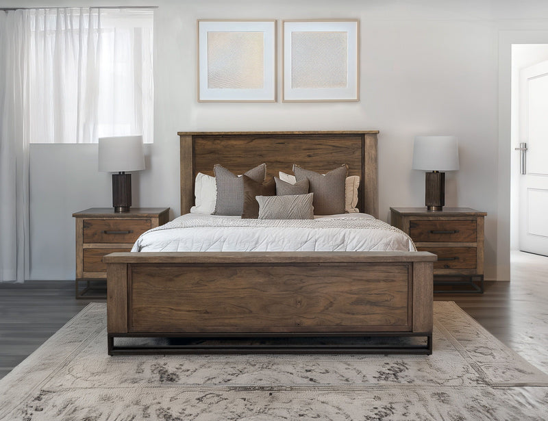Natural Teca 2-Drawer Nightstand