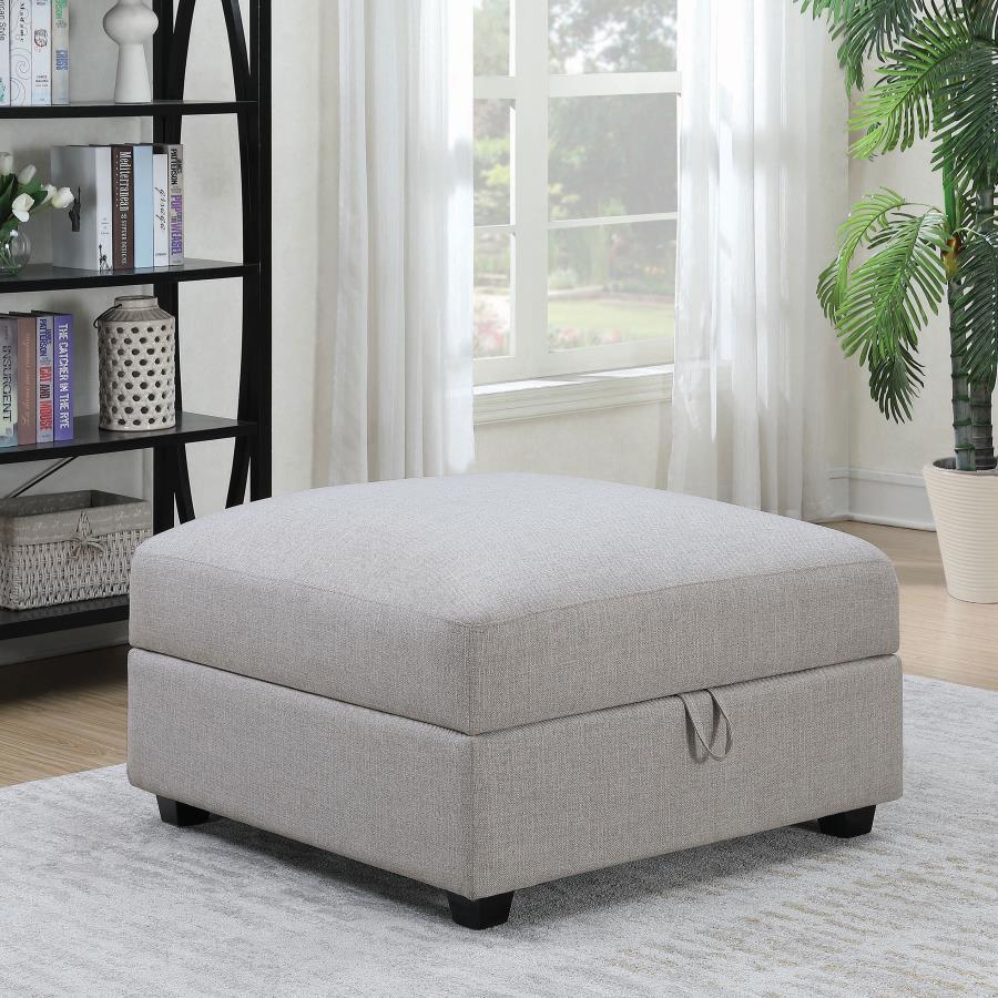 Cambria Square Upholstered Storage Ottoman