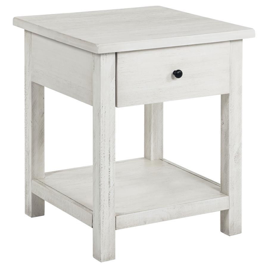 Payne 1-Drawer Wood End Table with Shelf