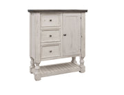 Stone - Chest with 3 Drawers / 1 Door – Antiqued Ivory