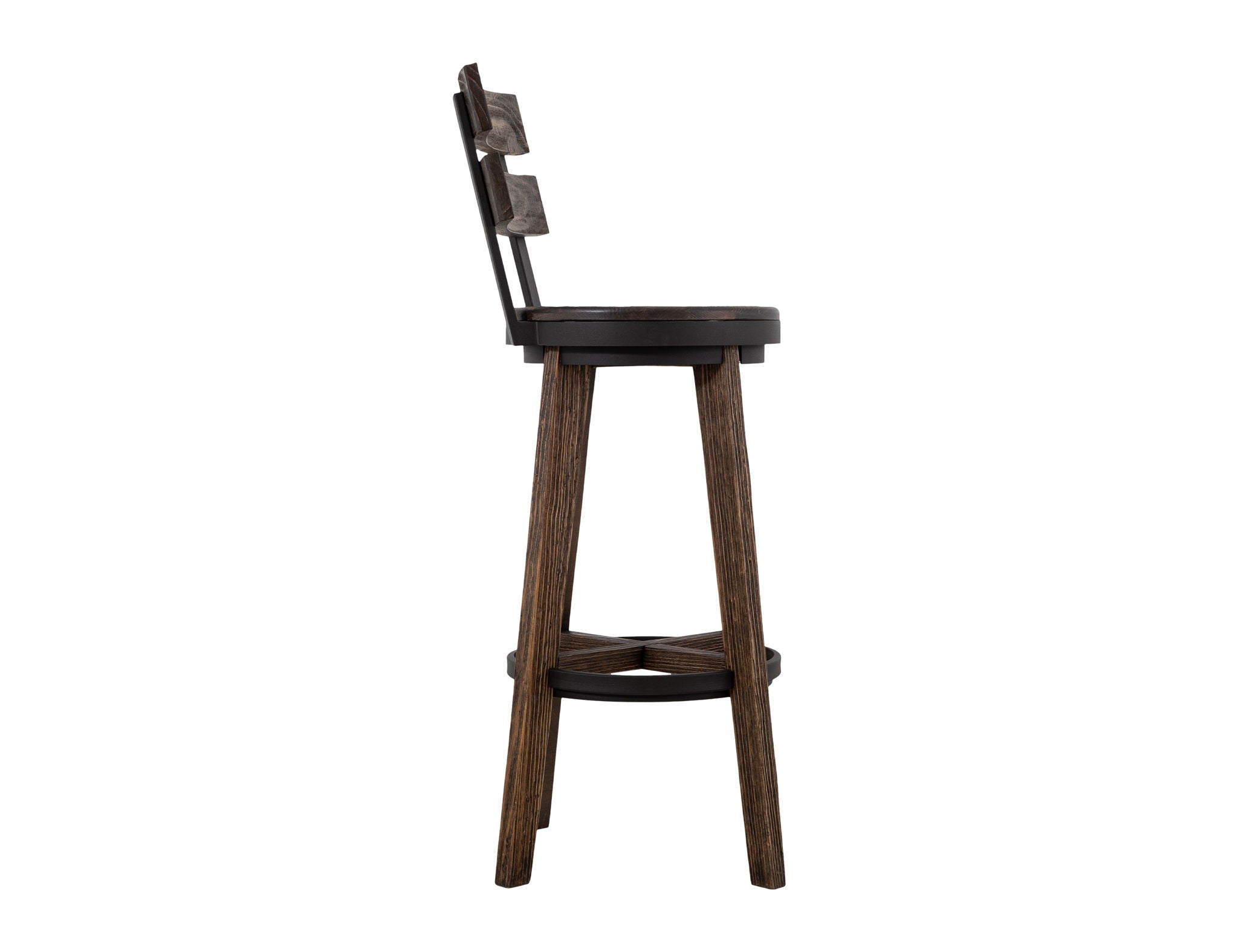 Dutton Barstool Set of 2 with Rustic Wood