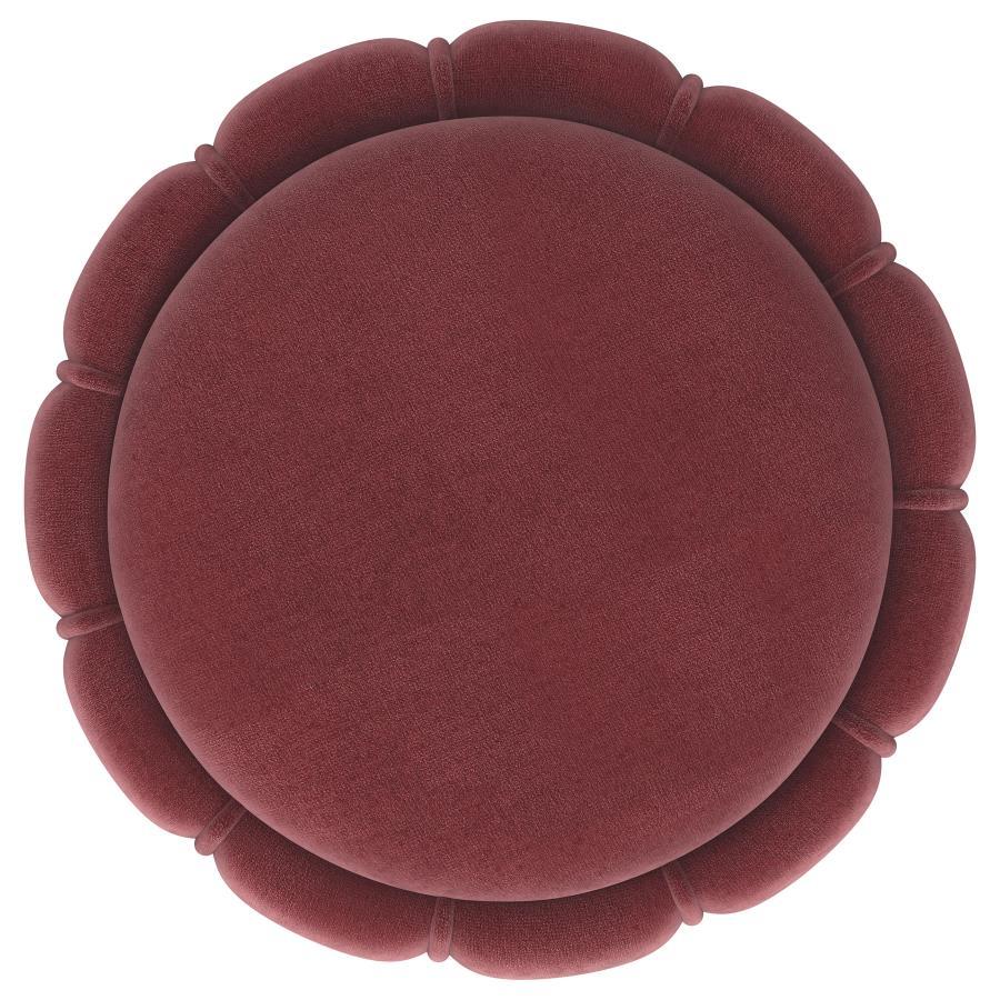 Sora Round Upholstered Ottoman