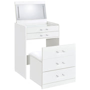 Danbury 3-Drawer Makeup Vanity & Stool Set