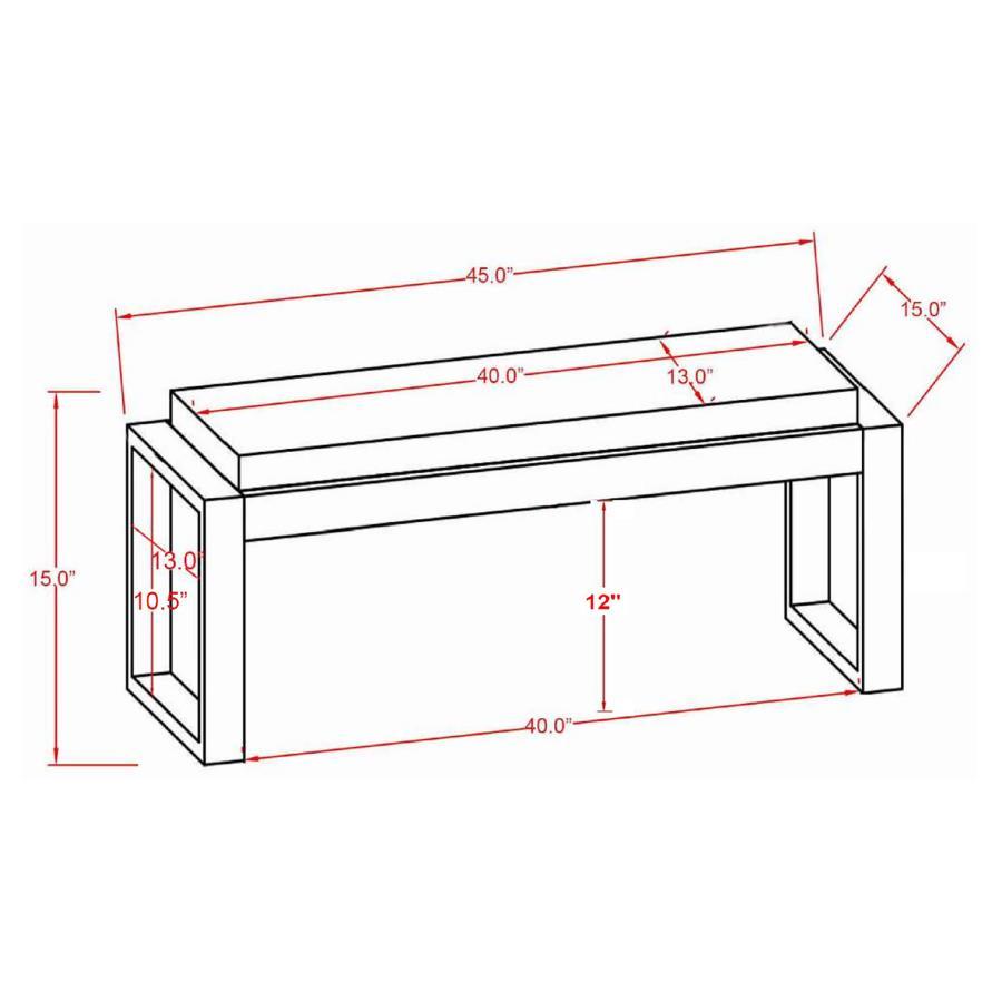 Aiden Fabric Upholstered Accent Bench with Distressed