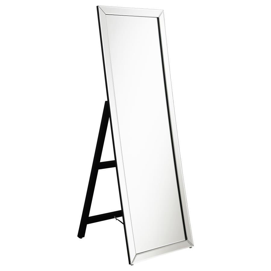 Soline - Framed Standing Floor Mirror in Silver