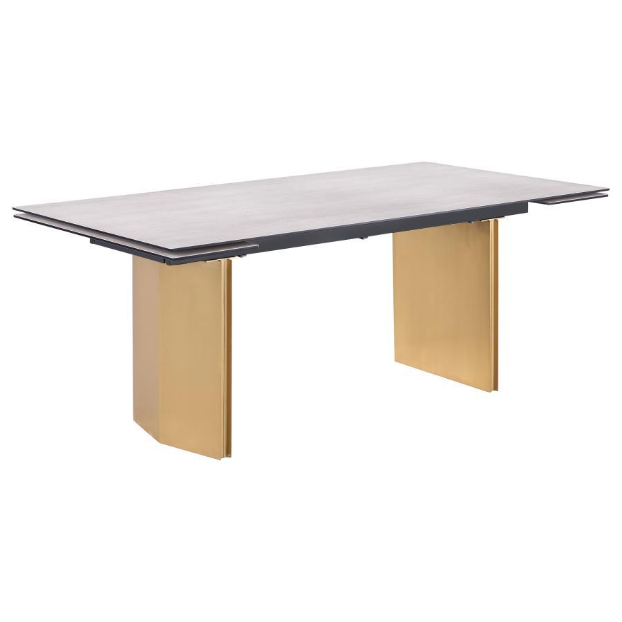Vesa Glass Top Extension Dining Table