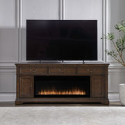 Fireplace TV Consoles - 512 84" Console With Fire FTS - Brown