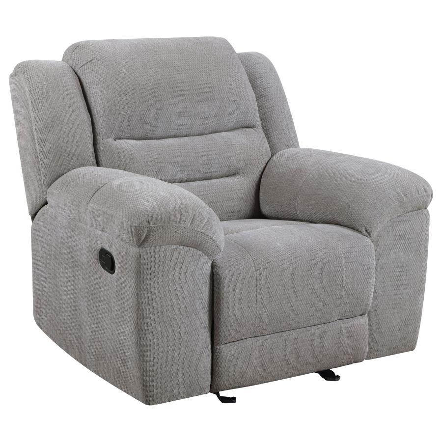 Gilson - Chenille Upholstered Reclining Glider Recliner