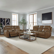 Collins Sofa Set – Transitional Brown Sofa