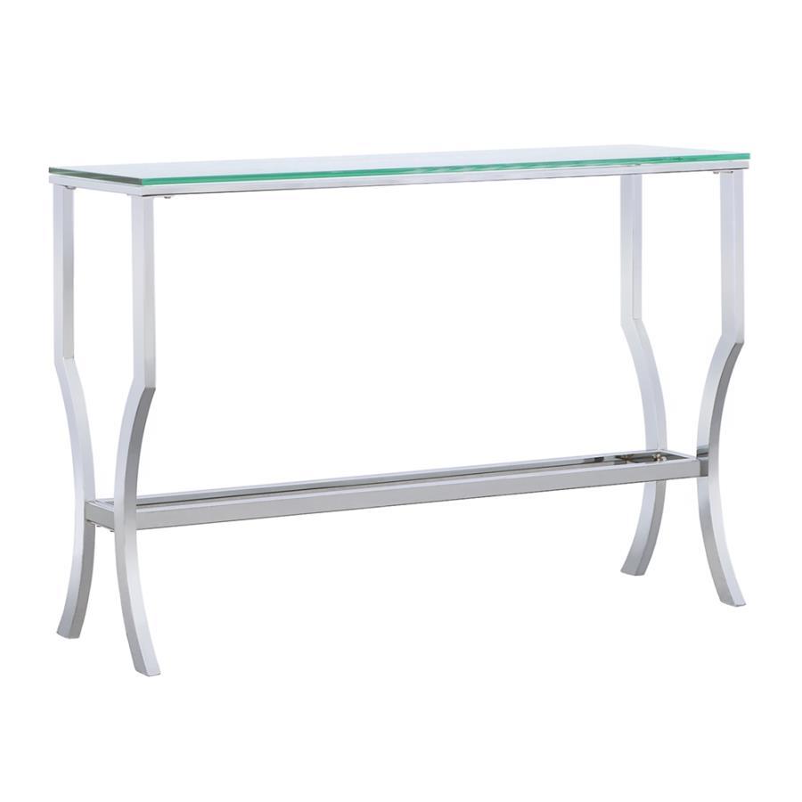Square Glass Top Side End Table with Chrome Base