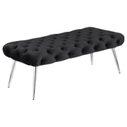 Ella Upholstered Tufted Bench with Metal Legs