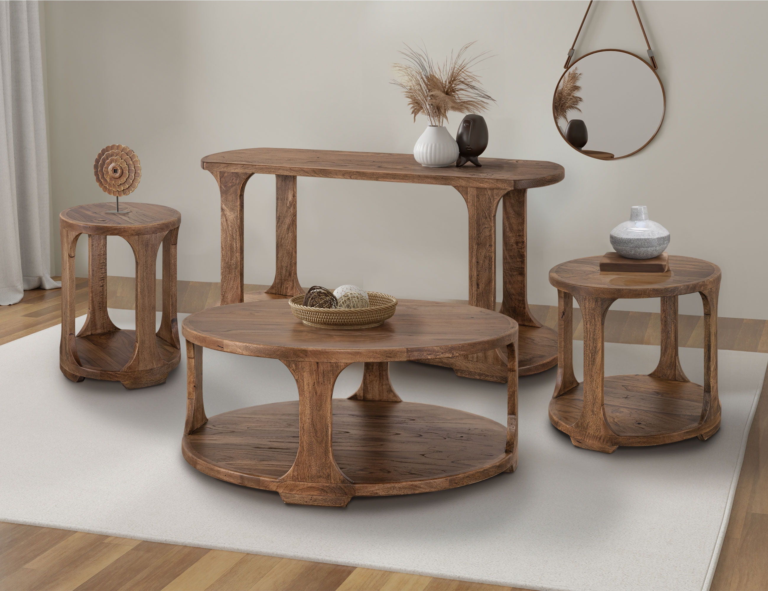 Balam Occasional Tables – Solid Mango