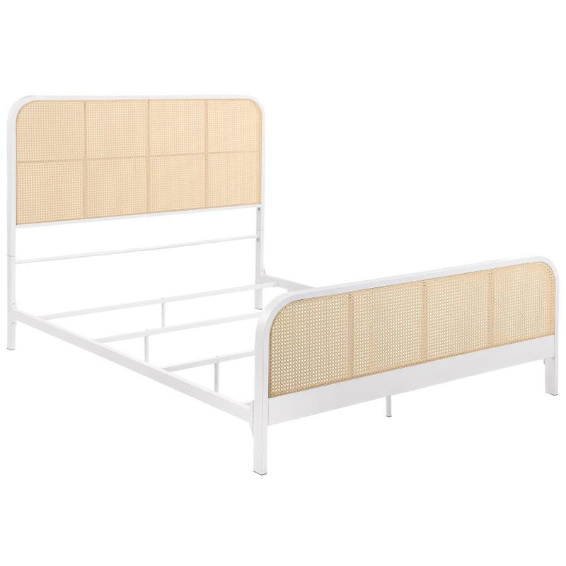Lanewood Open Cane Rattan Metal Queen Bed