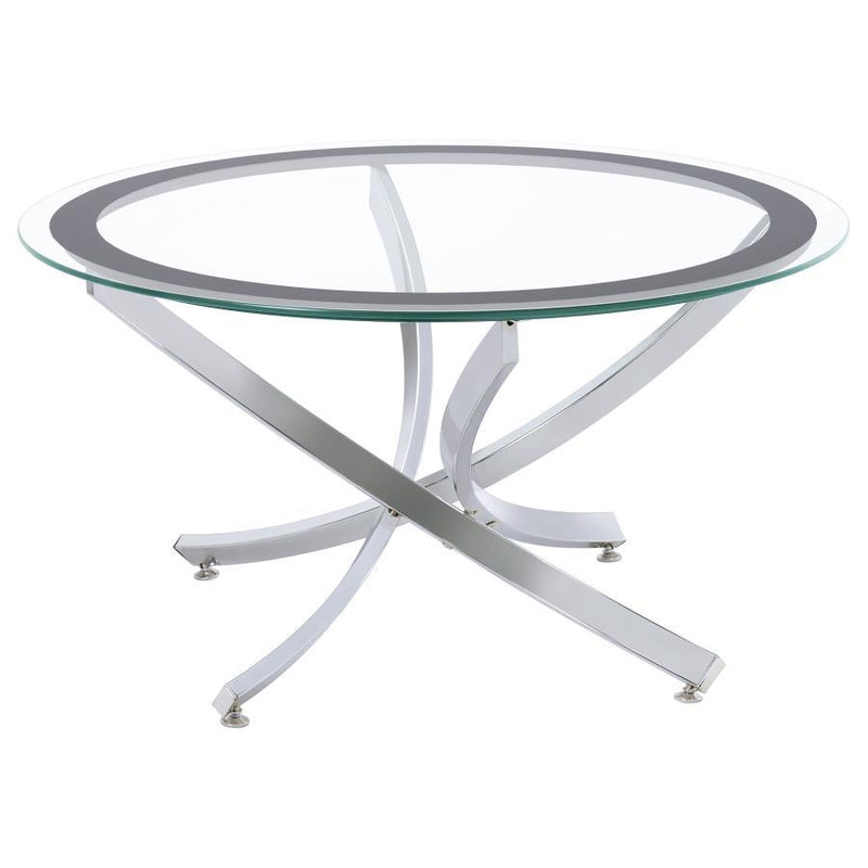 Brooke Round Glass Top Coffee Table