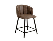 Tamesis Upholstered Barstool with Brown Faux Leather