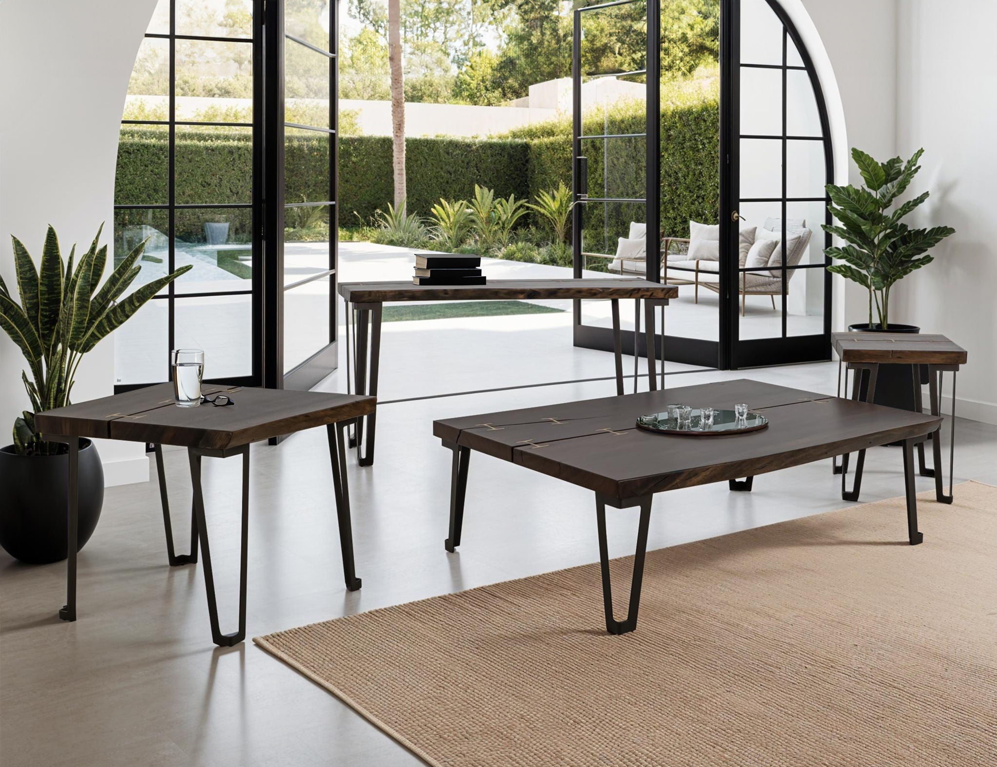 Walnut Chairside Table in Walnut Brown