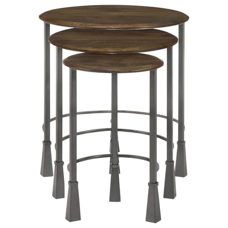 Deja 3 Piece Round Nesting Table Set