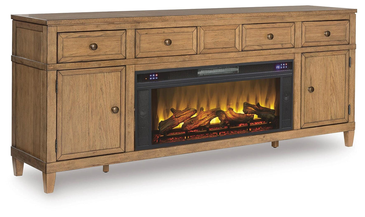 Sharlance 81" TV Stand with Electric Fireplace image
