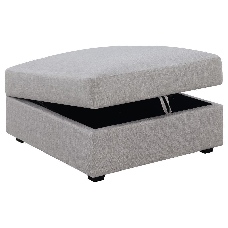 Cambria Square Upholstered Storage Ottoman