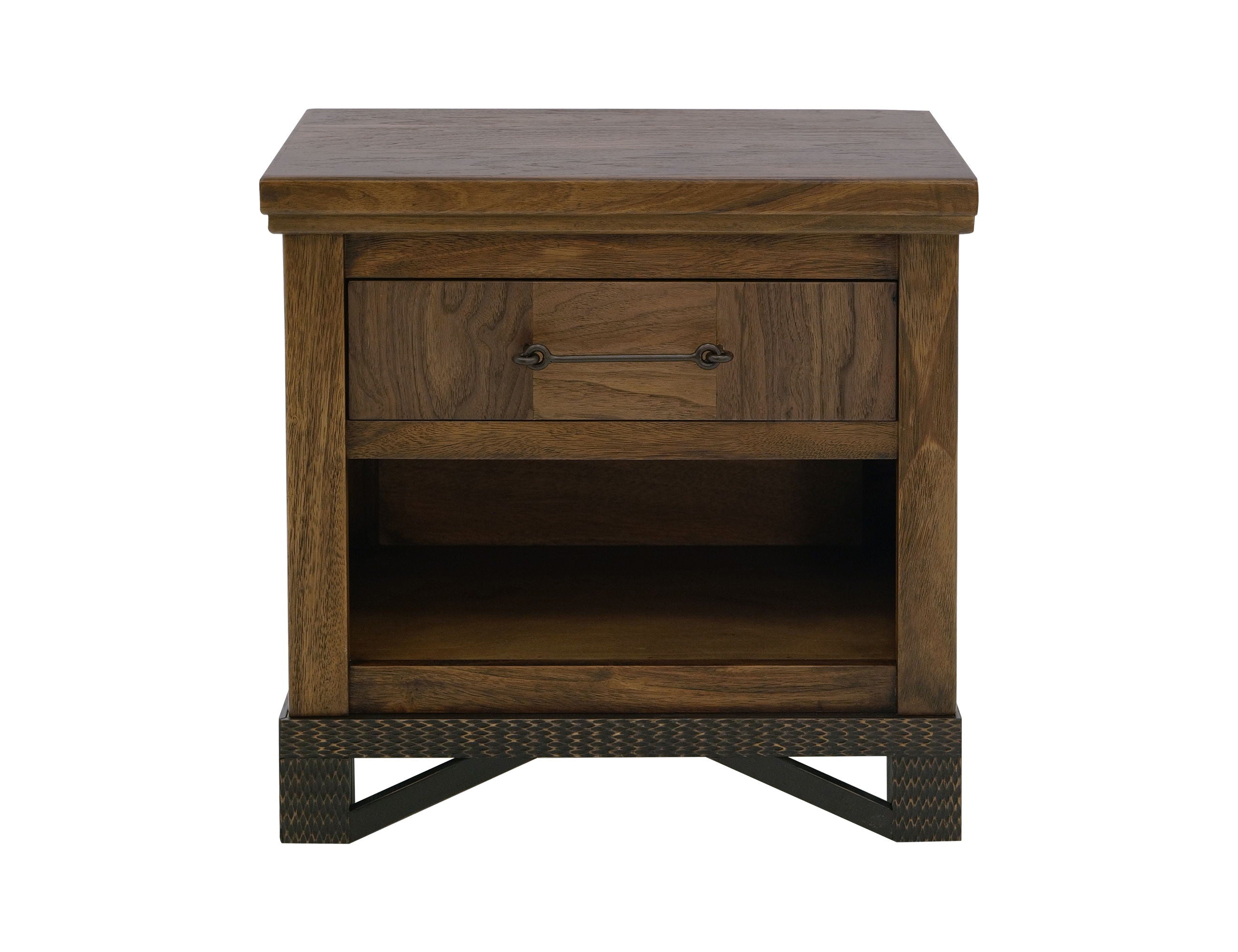Walnut Nightstand in Walnut Brown