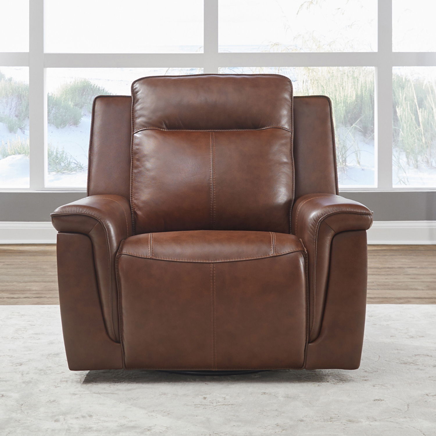 Avery SG Recliner P2 in Cognac Leather
