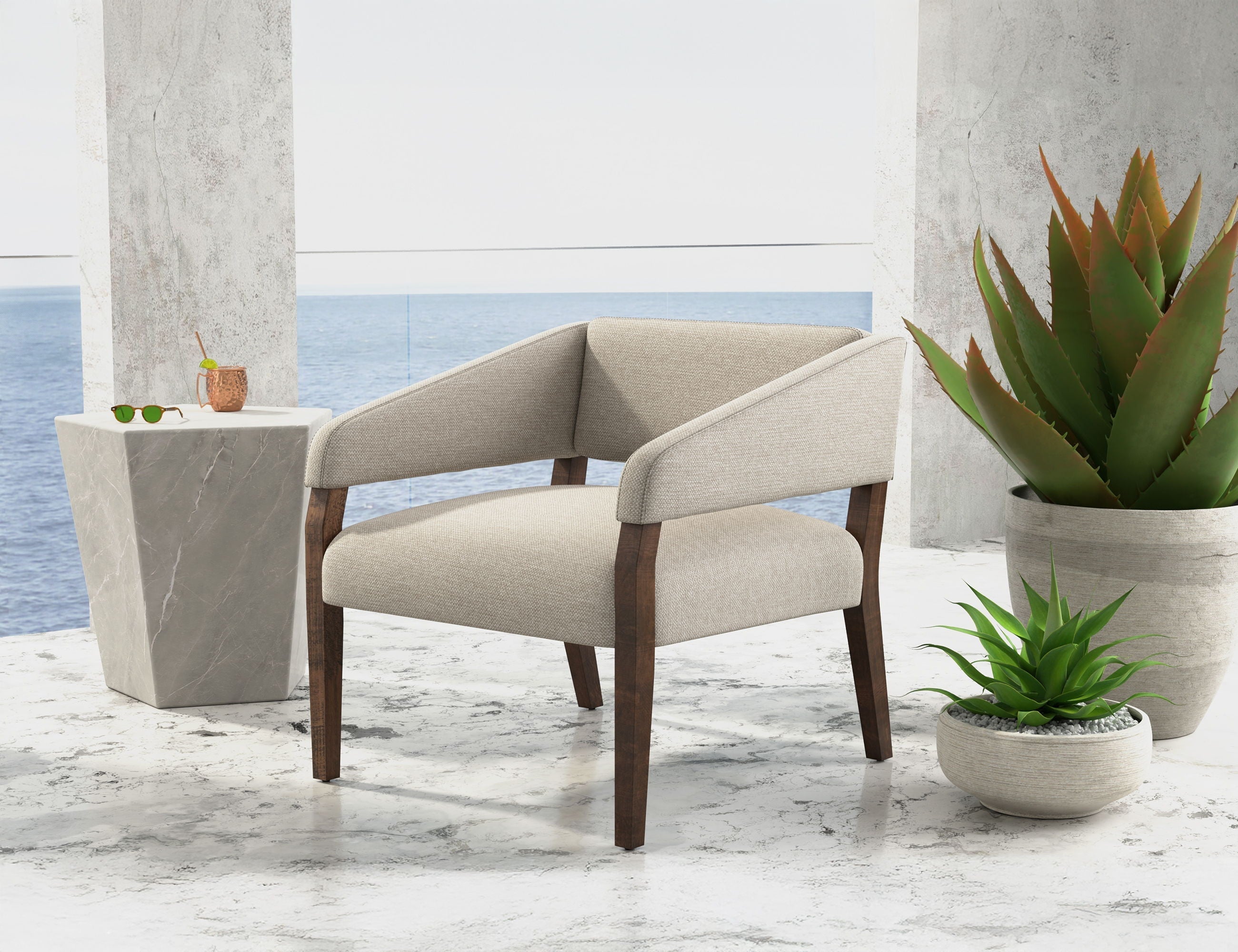 Murcia Arm Chair with Sturdy Wooden Frame