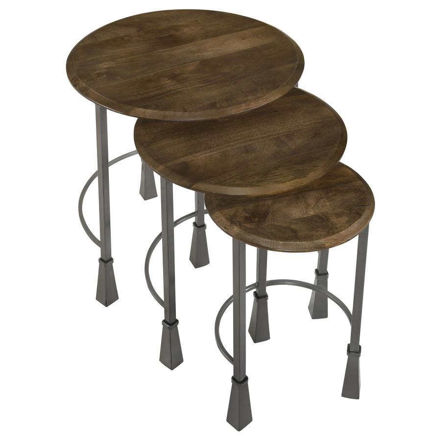 Deja 3 Piece Round Nesting Table Set