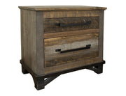 Loft - 2 Drawer Nightstand - Two Tone Gray / Brown