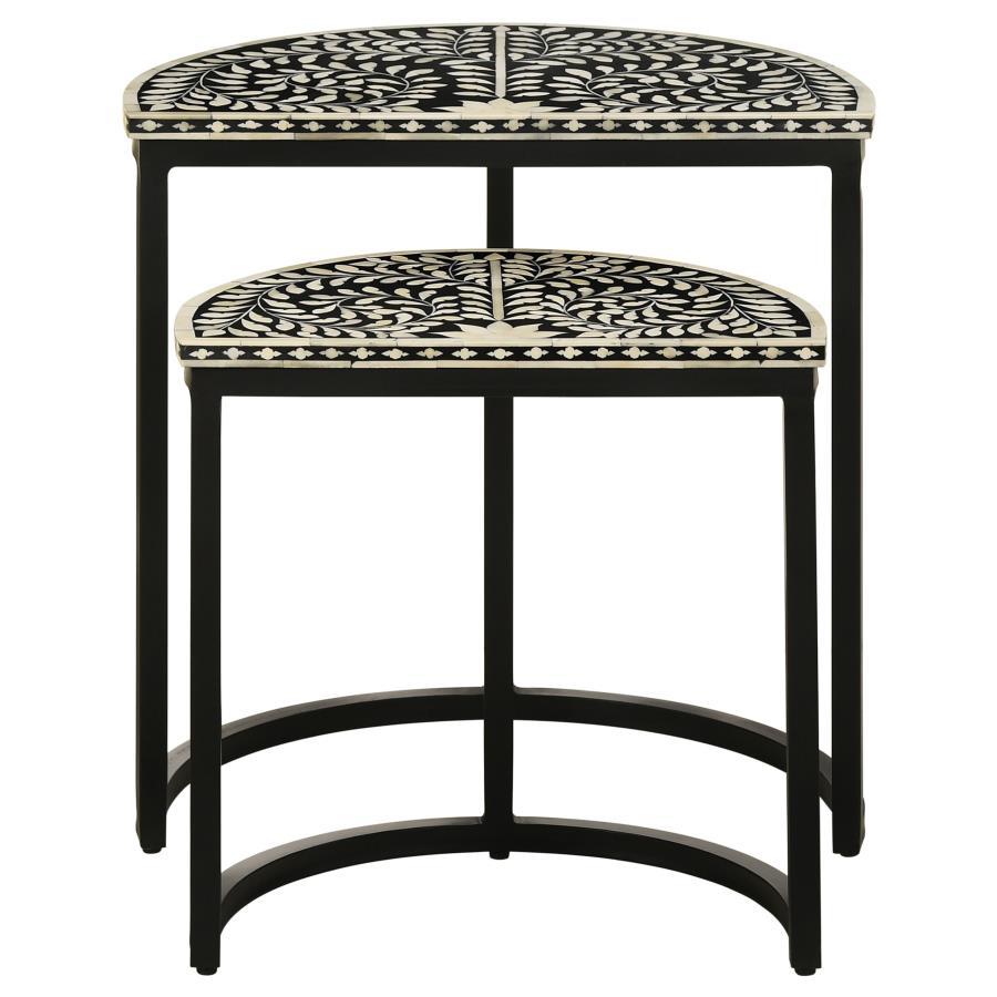 Zakiya 2 Piece Demilune Nesting Table Set