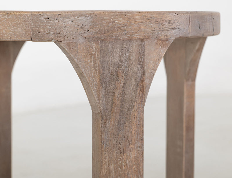 Balam 1 Shelf Table Ivory White