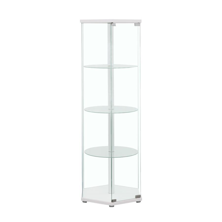Zahavah 4-Shelf Hexagonal Curio Cabinet