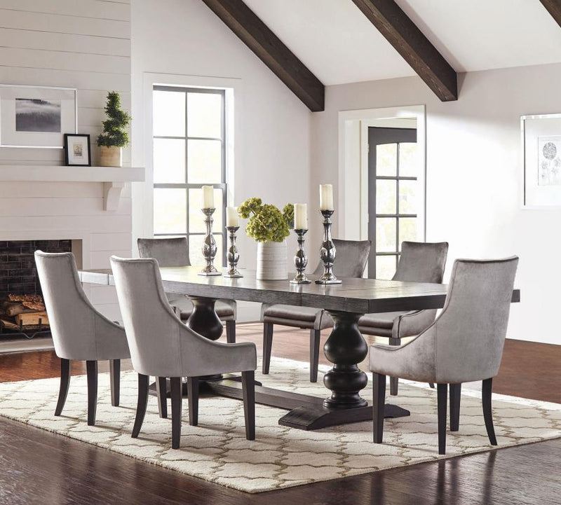 Onslow Rectangular Dark Brown Wood Dining Table