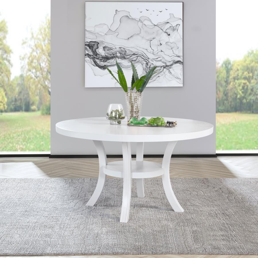 Judd Round Dining Table with Shelf